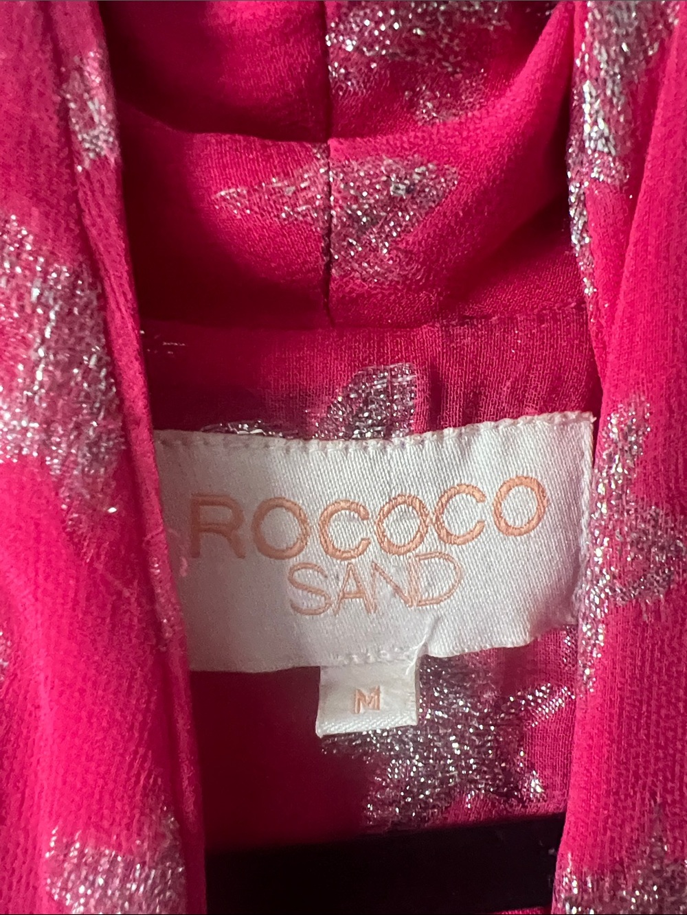 Rococo Sand Hot Pink Metallic Star Dress - Picture 3 of 13